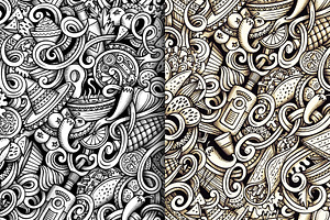 Mexican Food Graphics Patterns