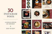 Restaurant Instagram Kit | Canva, a Social Media Template by Rose & Co. (Thumbnail 2 of 9)