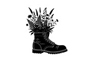 Floral Boot Silhouette Bundle, an Illustration by Gaye Art (Thumbnail 22 of 31)