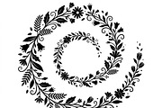 50 Elegant Floral Leaf Spiral Frame, a Decorative Illustration by Amazin_art (Thumbnail 10 of 39)