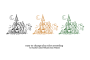 Whims Halloween Line Art, a Decorative Illustration by HunEyy (Thumbnail 4 of 8)