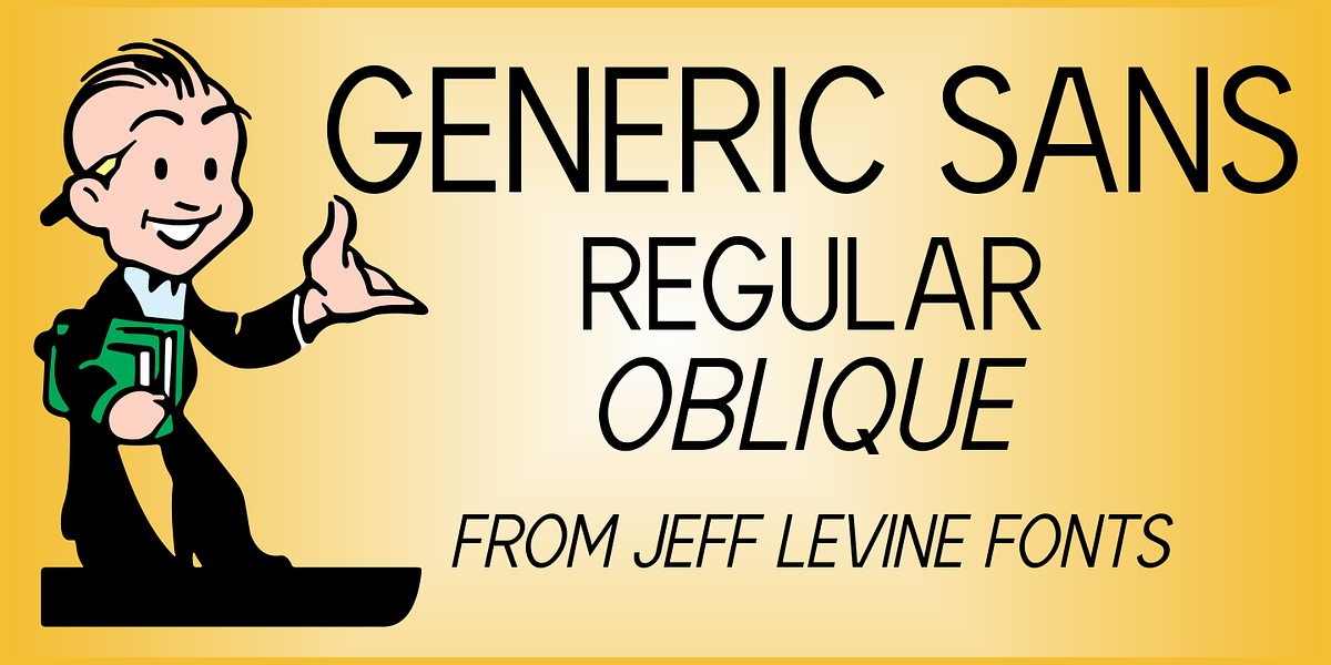 Generic Sans JNL, a Sans Serif Font by Jeff Levine Fonts (Photo 1 of 5)