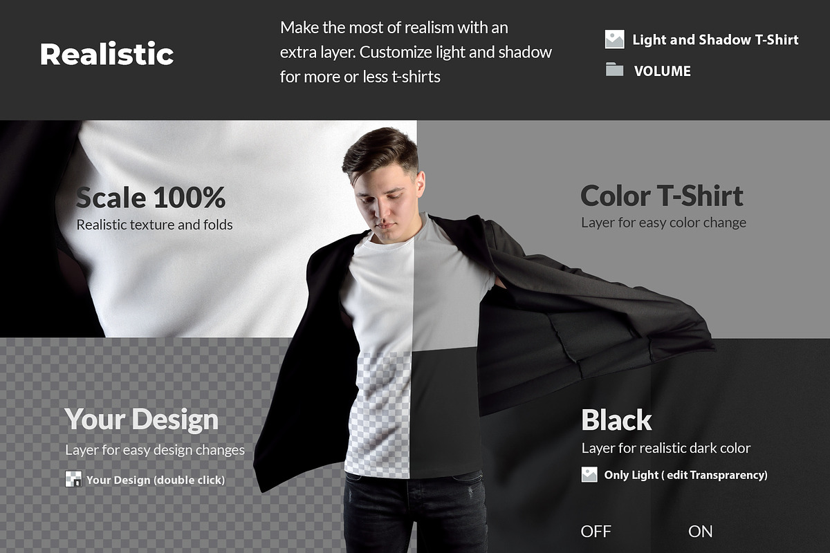 8 Mockup T-Shirt In a Black Mantle, a Shirt Mockup by Grow Design Craft Studio (Photo 5 of 6)