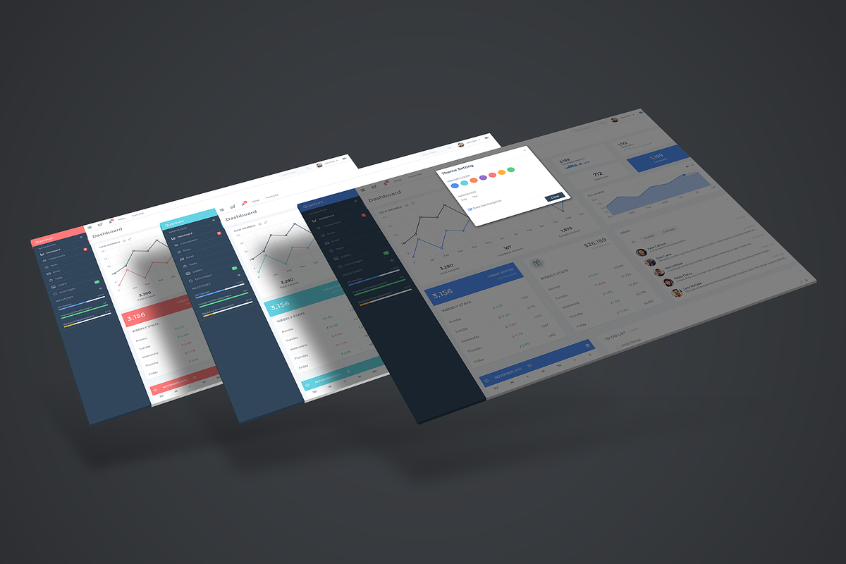 Quantum - Admin + Frontend, a Bootstrap Template by Endless
