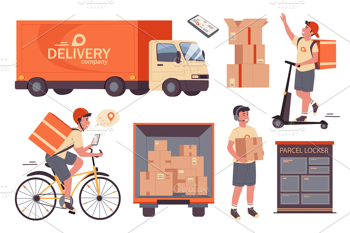 Delivery service, a Finance Illustration by alexdndz