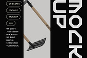 Iron Rake Mockup, a Household Mockup by hiddemaru (Thumbnail 4 of 4)