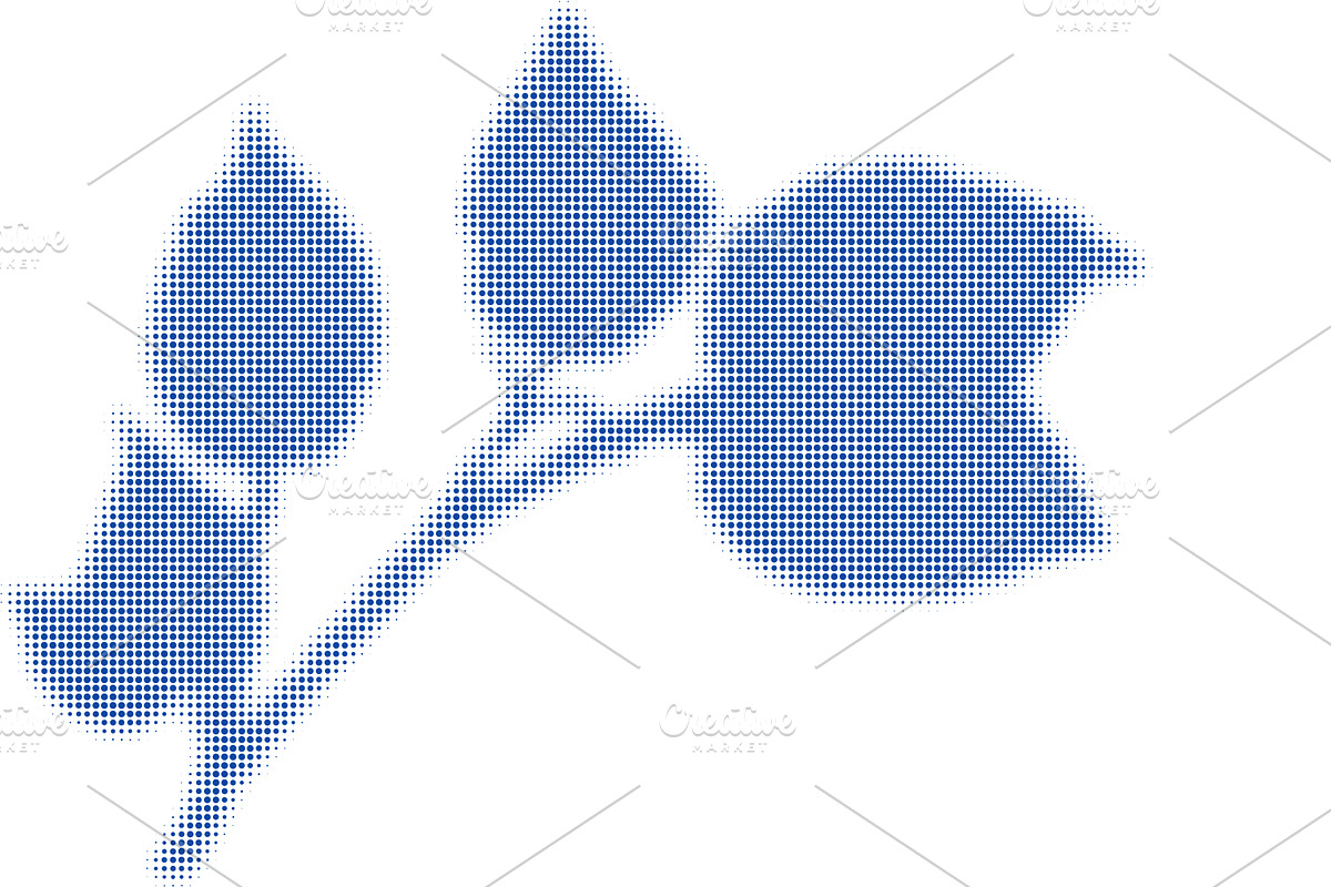 Halftone Leaf Botanical Pattern, a Presentation Template by Design Store (Photo 3 of 3)