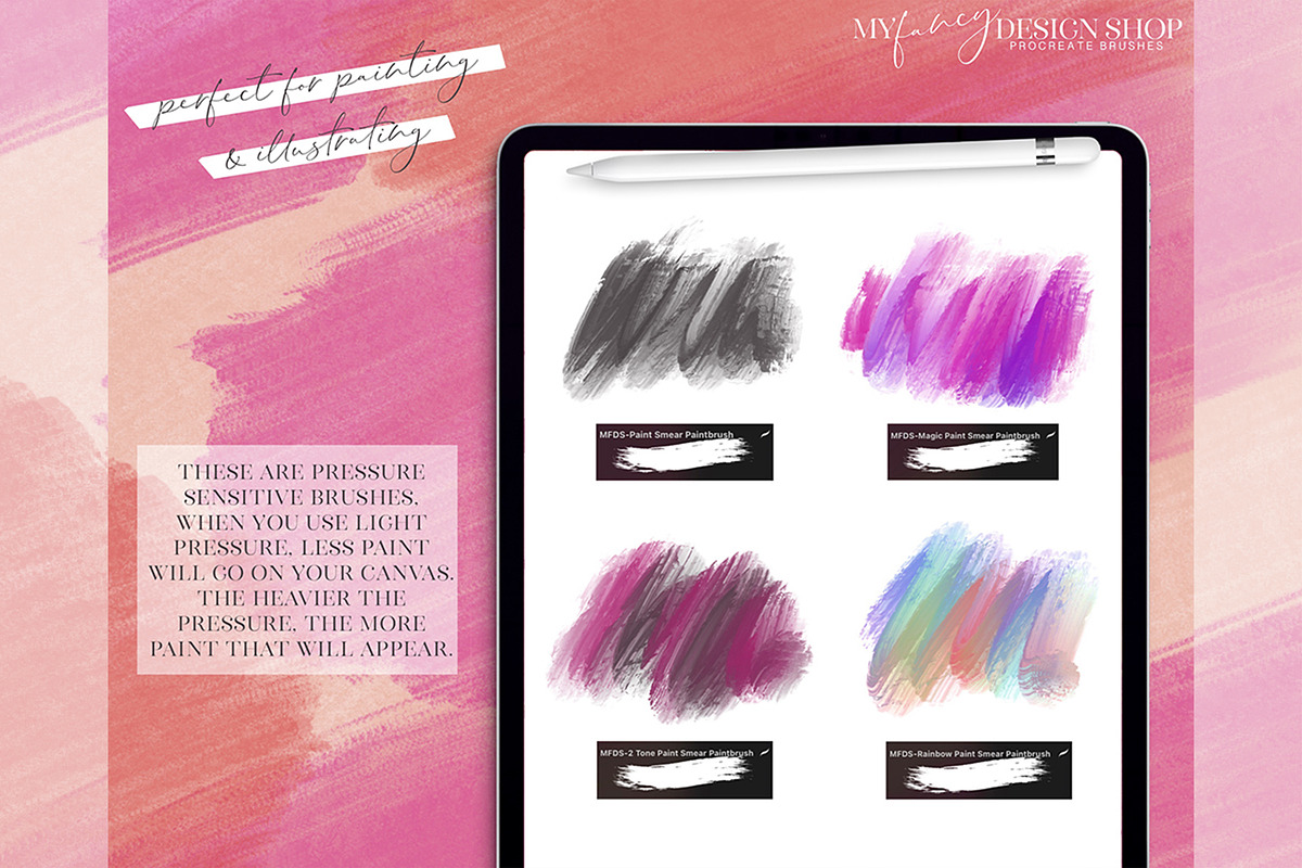Procreate Paint Texture Brushes, a Brush Add-On by My Fancy Design Shop (Photo 4 of 10)