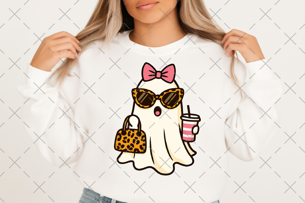 Ghost Leopard Coquette Halloween Png, an Illustration by Craft Nest (Photo 2 of 6)