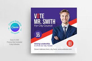 Canva Political Election Post Banner