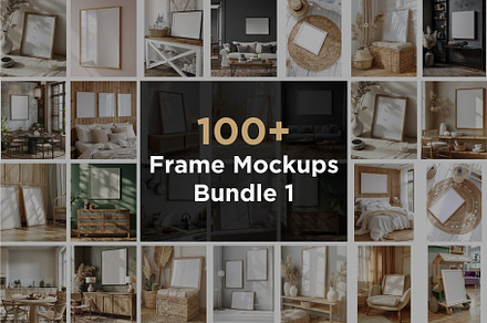 100+ Frame Mockups Bundle 1, an Architecture Photo by GFXCity