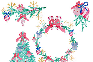 Christmas Watercolor Clipart Xmas