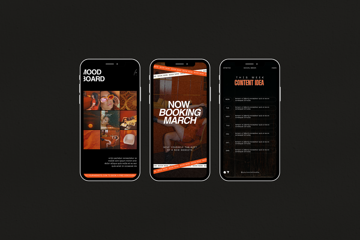 Black & Orange Social Media Template, a Social Media Template by My Template Studio (Photo 10 of 19)