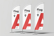 Feather Flag Mockup, an Advertising Mockup by zippypixelstudio (Thumbnail 3 of 8)