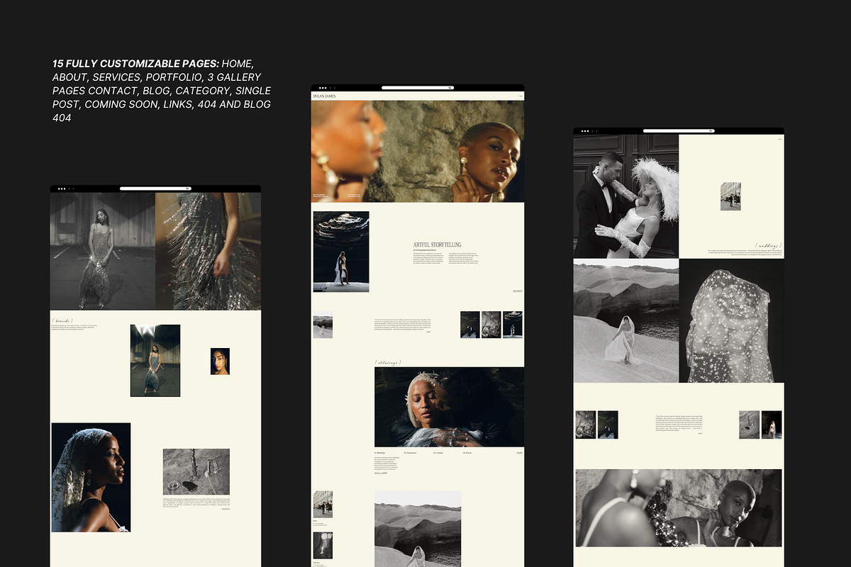 Bold Showit Photography Template, an App Template by Seventh Made (Photo 3 of 4)