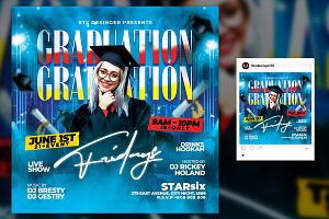 Graduation Flyer Template, a Flyer Template by RTXdesinger99