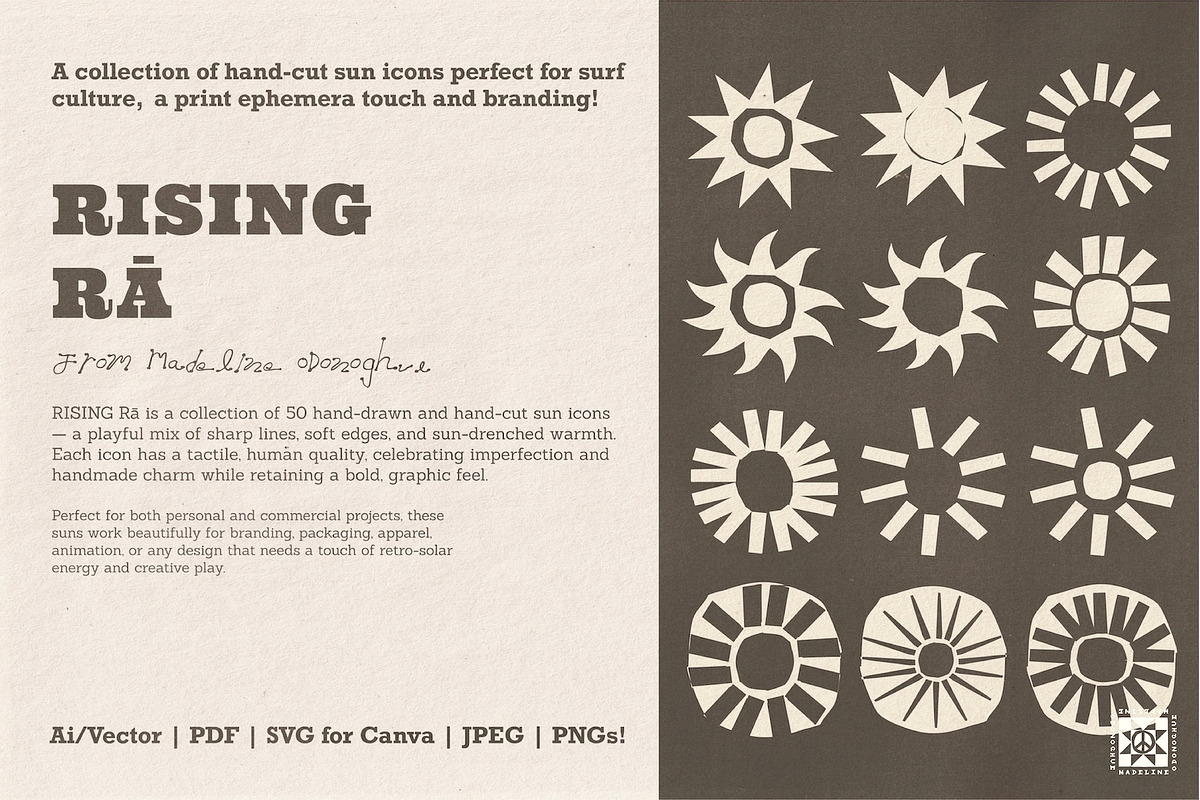Rising Rā - 50 Hand Drawn Suns, a Decorative Illustration by Madeline ODonoghue Design (Photo 1 of 12)
