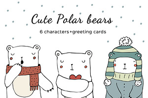 Cute Polar Bears Characters