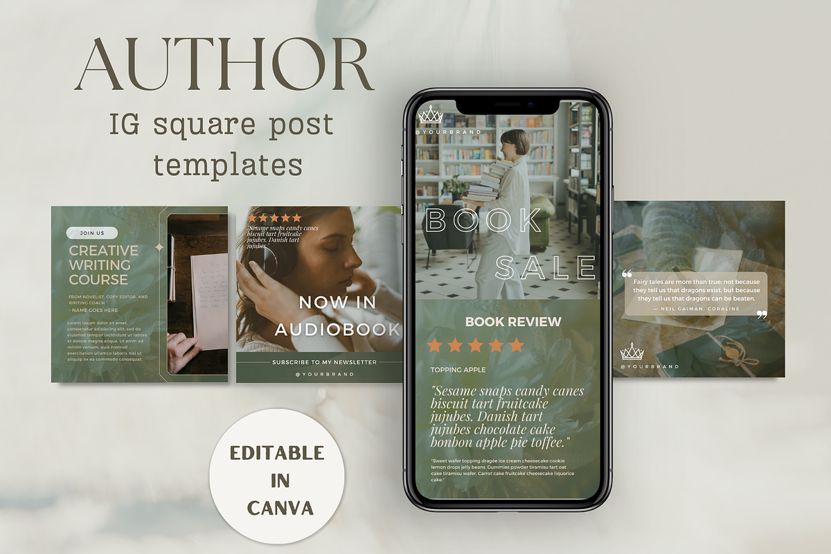 Author social media templates bundle, a Social Media Template by Petite Zakka Boutique (Photo 7 of 11)