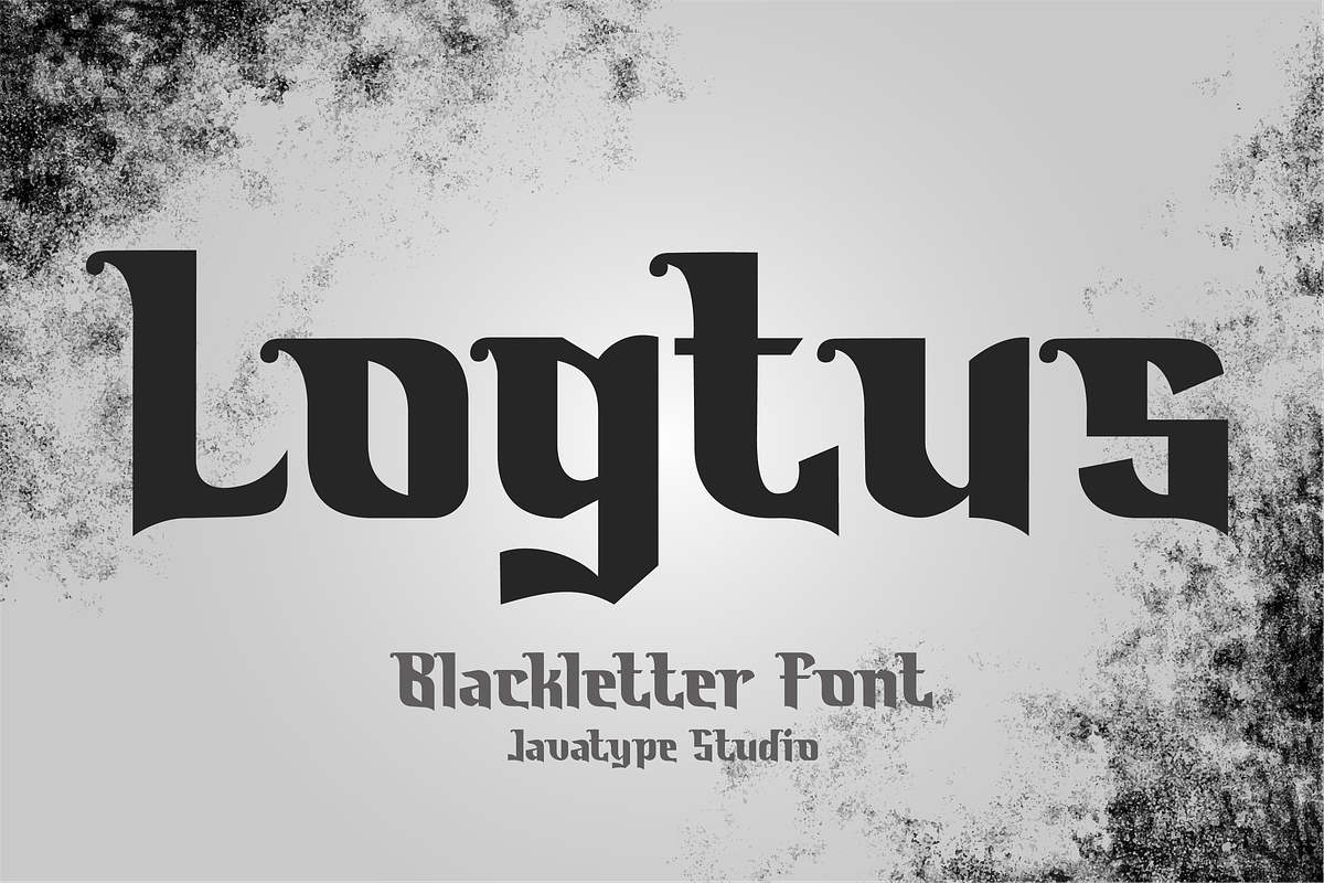 Logtus a Blackletter font, a Font by Javatype Studio (Photo 1 of 8)