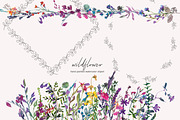 Watercolor Wildflower Clipart, an Illustration by Patishop Art (Thumbnail 3 of 9)