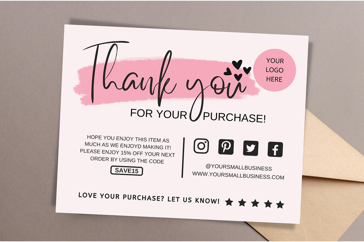 Thank You Card For Small Business, a Flyer Template by Oskar Wantopi (Photo 2 of 4)