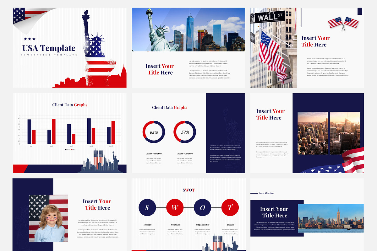 USA ppt template, a Presentation Template by chungmudesign