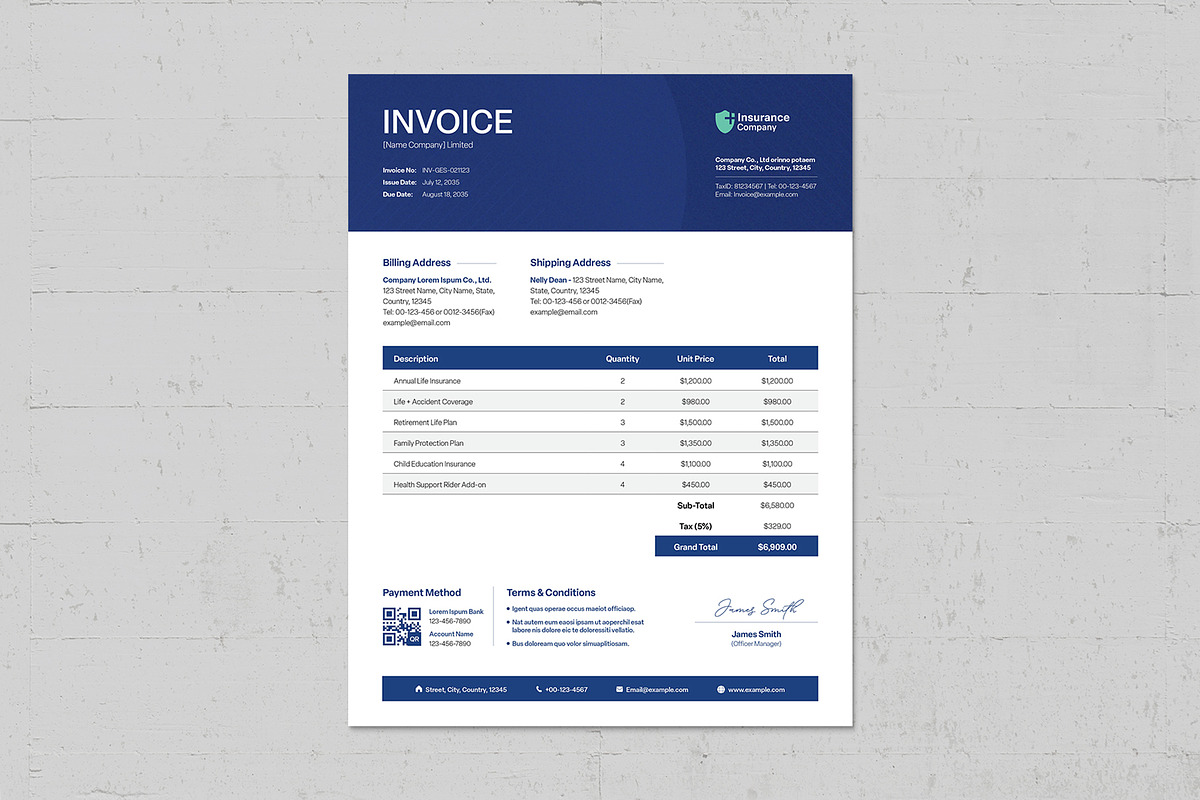 Invoice Template, a Stationery Template by BrandPacks (Photo 4 of 4)