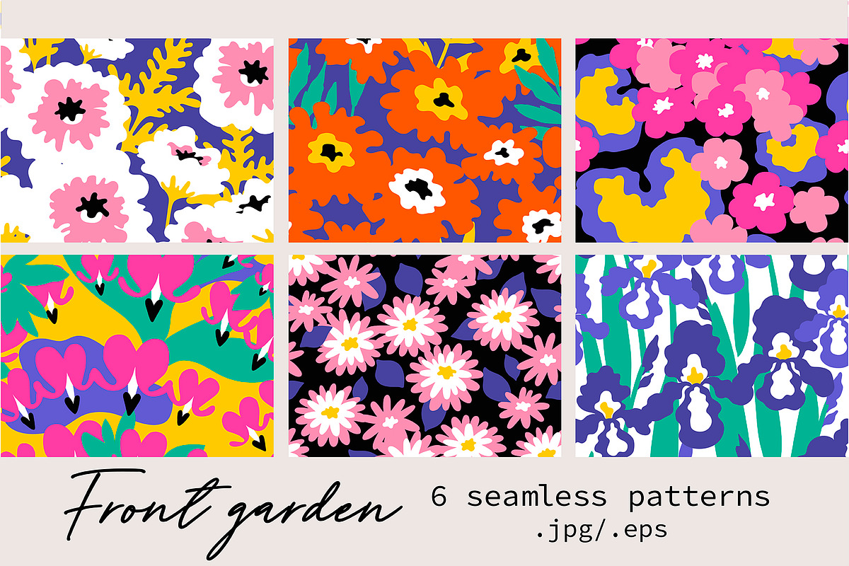 Front garden | patterns pack, a Pattern Graphic by Nastya Tkachova (Photo 2 of 8)