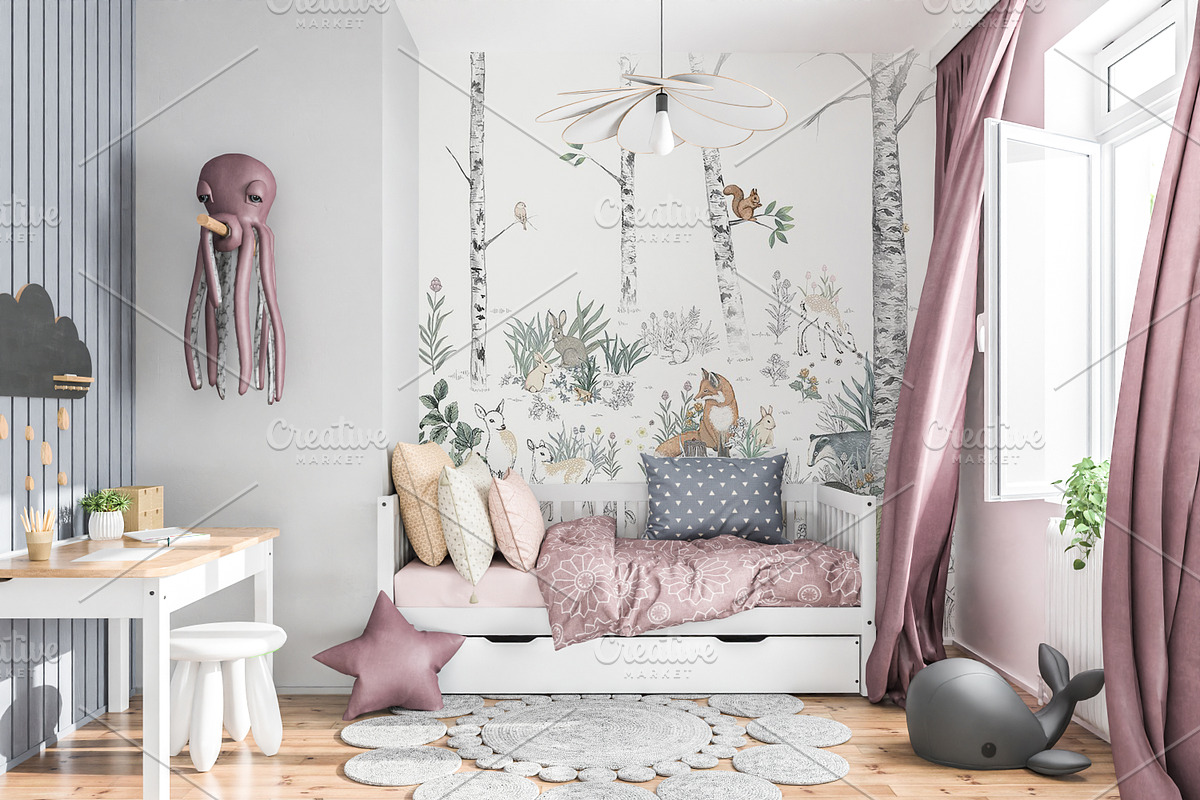 Nursery wall mockup bundle, a Household Mockup by Hunny Badger (Photo 2 of 5)