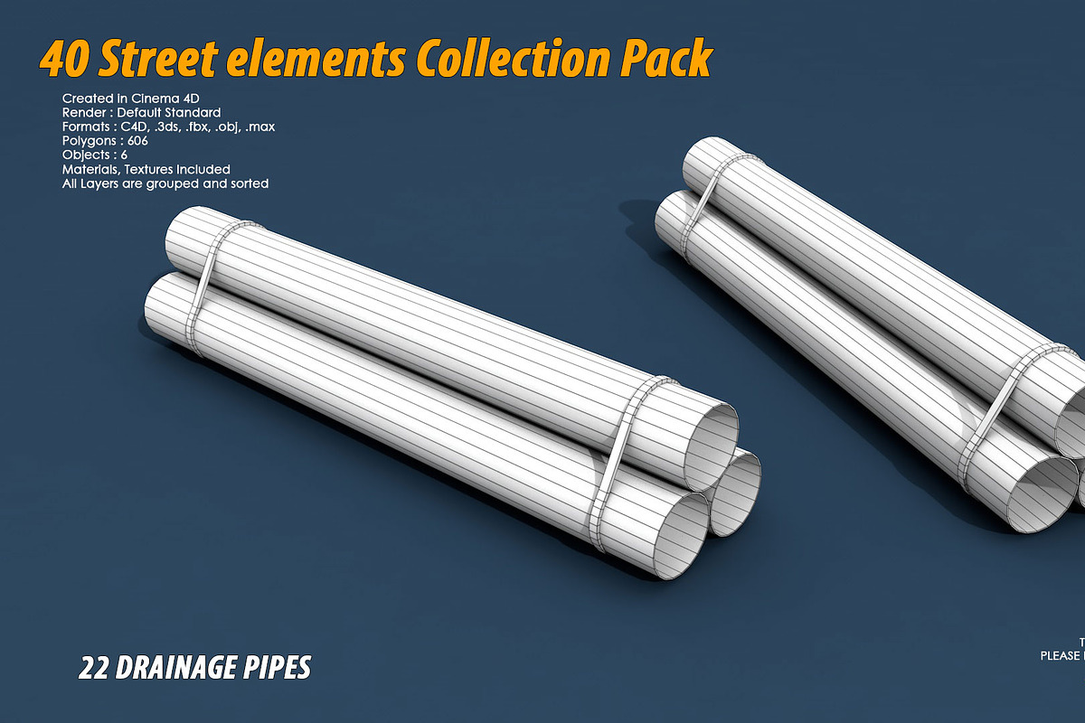 40 Street elements Collection Pack, an Architecture 3D Model by multimedia4ds (Photo 45 of 70)