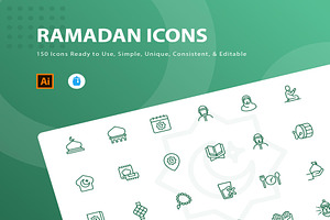 Ramadan Icons Set, an Illustration by Lumina_ui_ux202