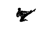 Dynamic martial arts kick silhouette, an Illustration by Amazin_art (Thumbnail 27 of 36)