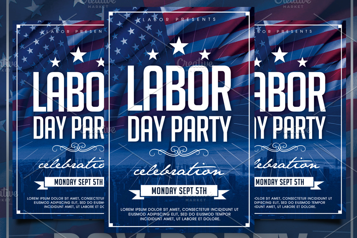 Labor Day Flyer, a Flyer Template by AyumaDesign (Photo 1 of 2)