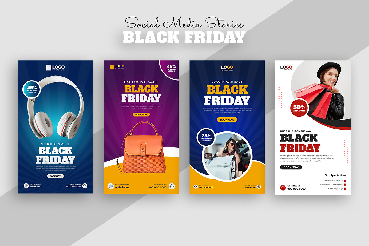Black Friday Sale Stories Template, a Social Media Template by nandinigraphics