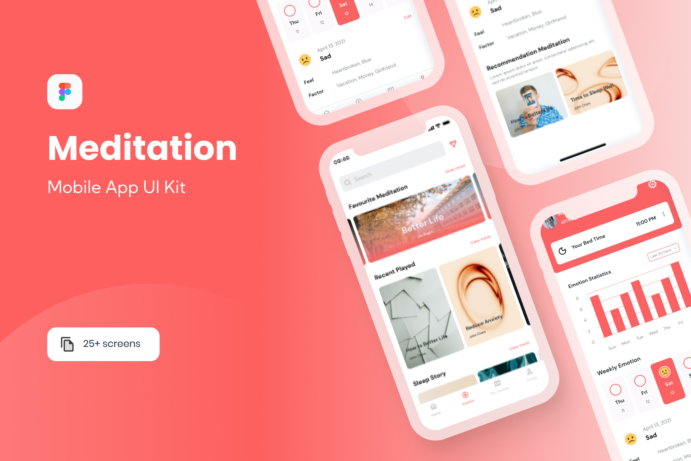 Relax - Meditation App UI Kit, an App Template by Kreativ Space