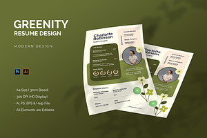 Greenity - Resume Template