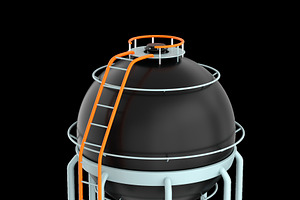 3d icon of spherical storage, an Object Illustration by Artem Varnitsin