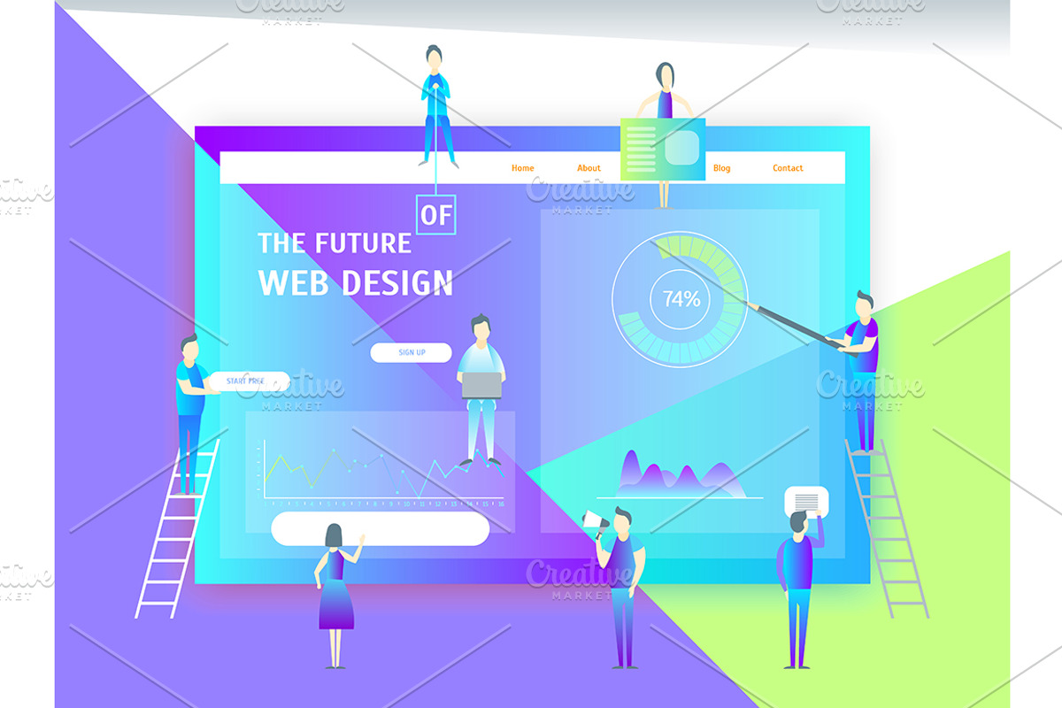 Web Page Design Concept Banner Card, a Templates & Theme by Bigmouse_art (Photo 2 of 2)