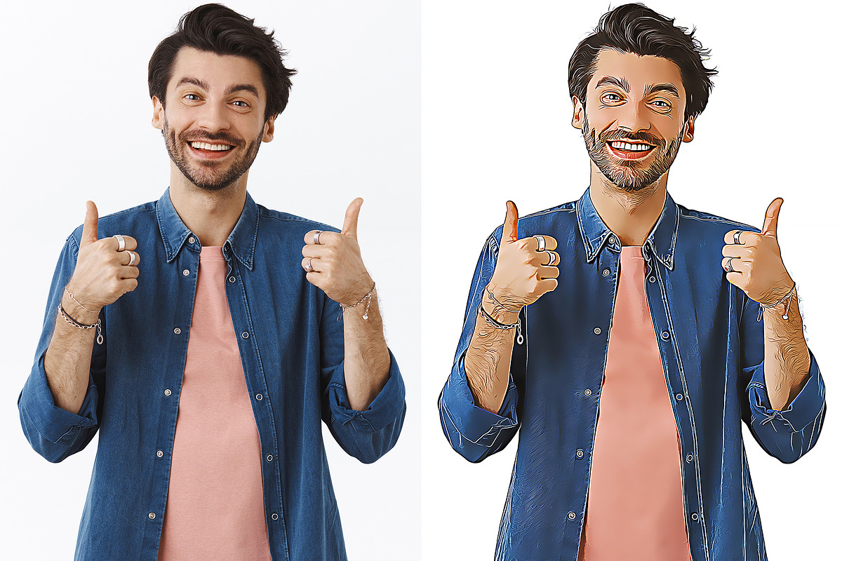 Cartoonize Photoshop Action, an Action Add-On by CraftingStudio (Photo 4 of 5)