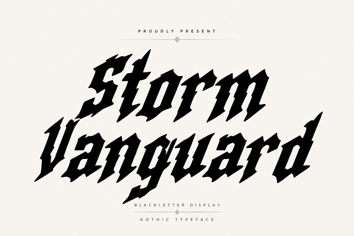 Storm Vanguard, a Blackletter Font by Wow Magic (Photo 3 of 5)
