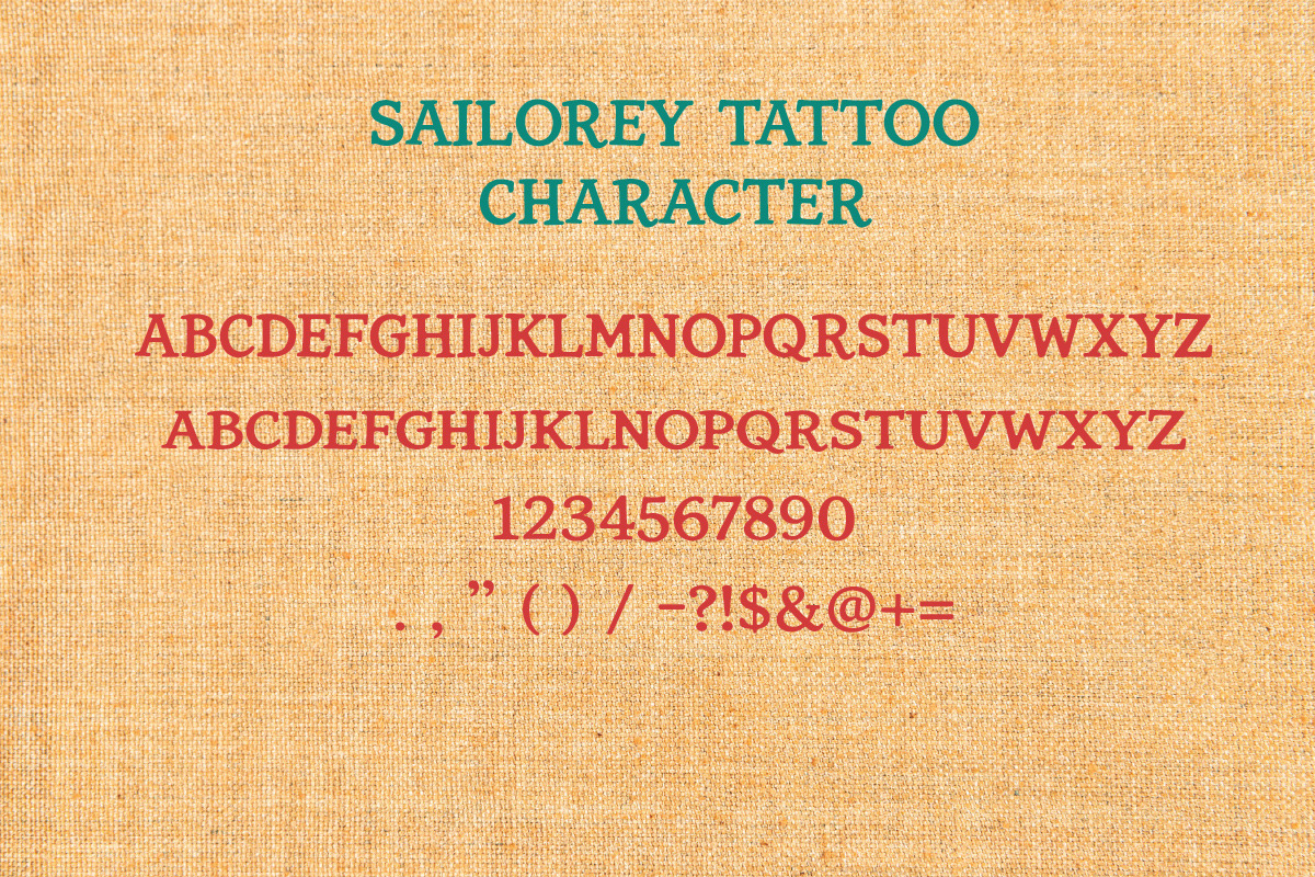 Sailorey Tattoo Authentic Sailor, a Font by IHDSTD (Photo 9 of 9)