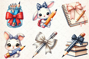 Pencil with Bow Back to School Clipa, a Seasonal Illustration by Rose Art (Thumbnail 3 of 4)