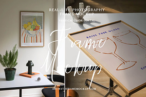 30 Nautral Light Mockup with plants, a Product Mockup by ArtwithFrame