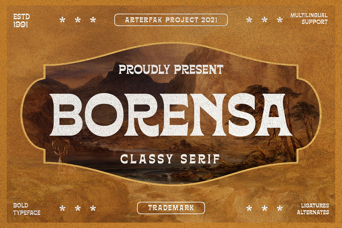 Borensa, a Serif Font by Arterfak Project (Photo 1 of 11)
