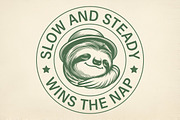 Funny Sloth Quote Chill Design, an Illustration by Pixels.Craft (Thumbnail 1 of 7)