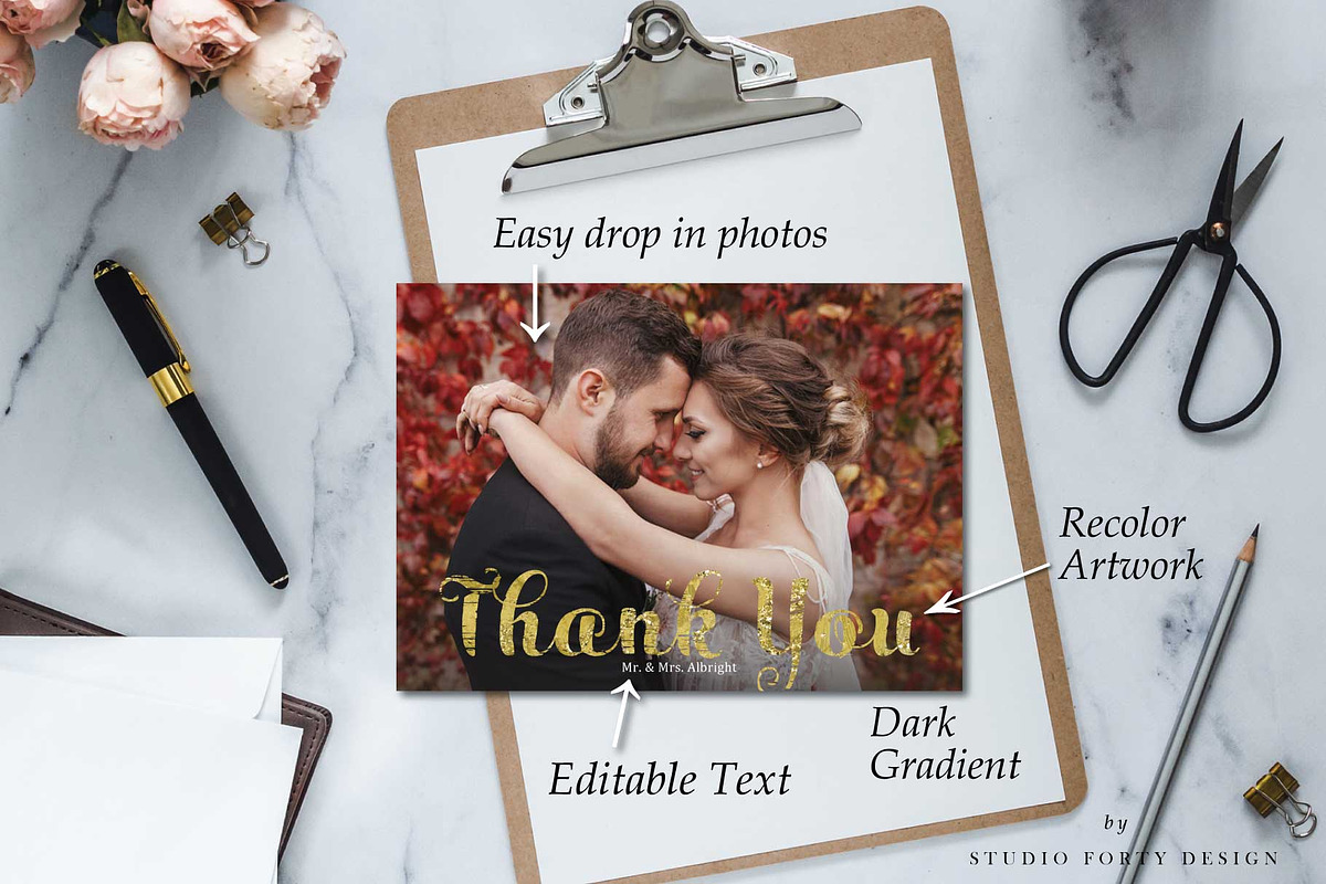 Sparklers Thank You TY103, an Invitation Template by Studio Forty Design (Photo 2 of 6)