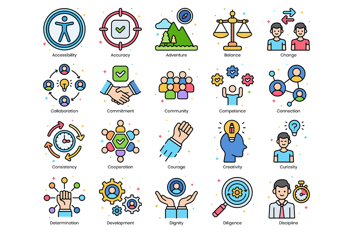 85 Core Values Icons - Vivid Series, an Icon by Flat Icons (Photo 3 of 10)