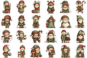 Funny Christmas Gnome Clipart, an Illustration by Sublimation Artist (Thumbnail 2 of 6)