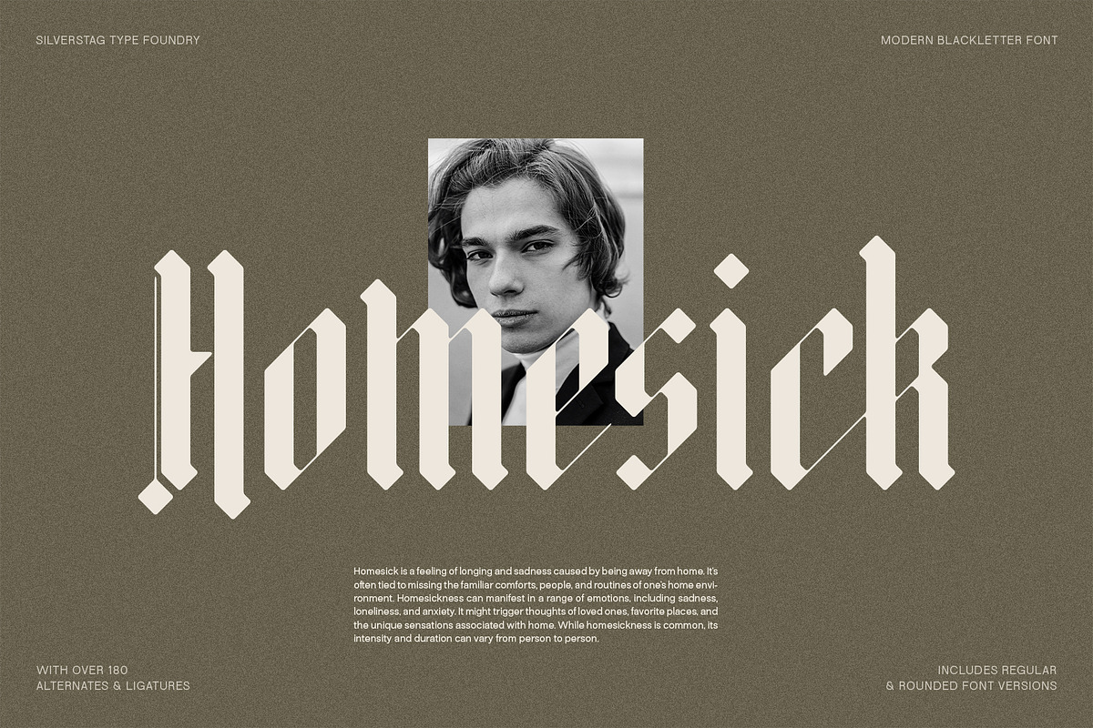 Rymaki - Modern Blackletter Font, a Blackletter Font by SilverStag Type Foundry (Photo 4 of 30)
